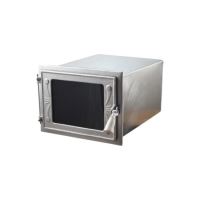 Cuptor soba mare cu sticla  argintiu stanga FERRUM