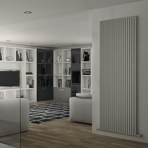Radiator decorativ vertical H1800x8 elementi SAX GRI DESCHIS MAT IRSAP