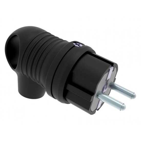 Stecher lateral negru IP44 WELL
