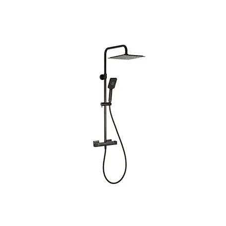 Set dus perete baterie termostatica CUBUS BLACK COLUMN 2447130 VALVEX