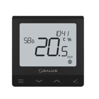 Termostat ambianta cu fir 230V montaj in doza  SMART HOME WIRELESS QUANTUM negru SQ610B SALUS