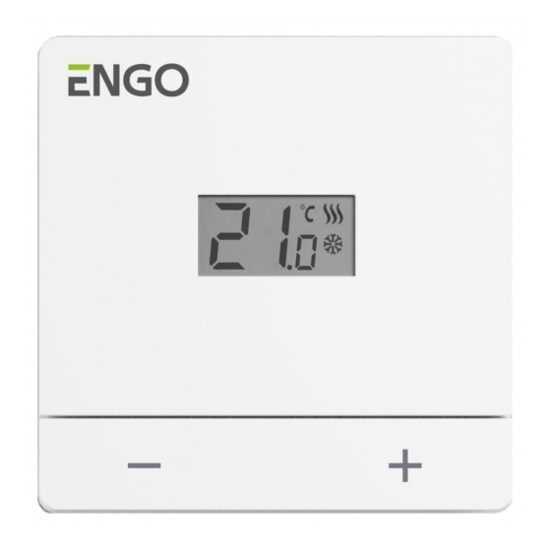 Termostat ambianta neprogramabil cu fir si baterii alb EASY-BATW ENGO