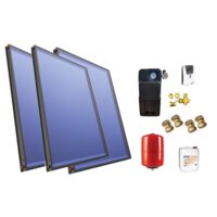 Pachet solar 3 panouri plane  V2.6 SOLAREVO 7.8mp fara boiler FERROLI