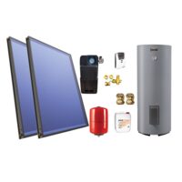 Pachet solar 2 panouri plane V2.1 SOLAREVO cu boiler 200 L/2S ECOUNIT F200 FERROLI