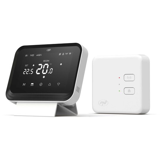 Termostat conectare internet WiFi negru PNI-CT45 APP TuyaSmart