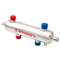 Butelie egalizare hidraulica inox izolata si separator magnetic  9000 Gauss D=1" P=45Kw 1 circuit ERMETIQ