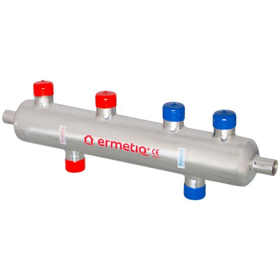 Butelie egalizare hidraulica inox izolata D=1" P=70Kw 2 circuite ERMETIQ
