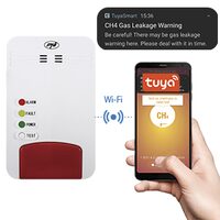 Detector gaz 3/4 cu electrovana PNI SAFE HOUSE si senzor SMART GAS300 WIFI