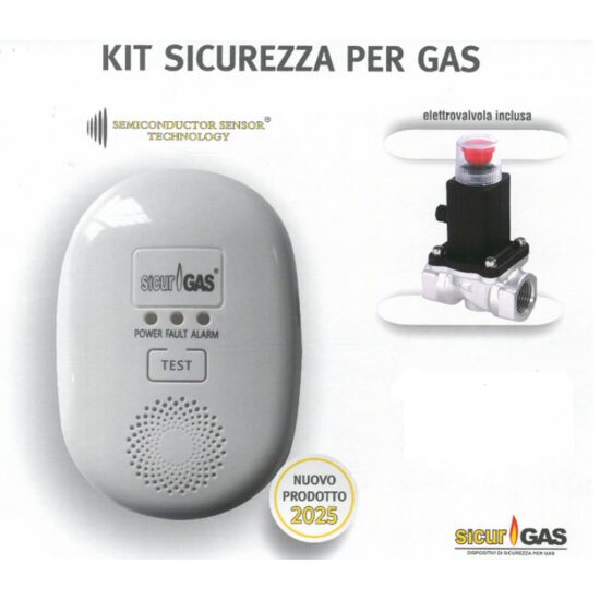 Detector gaz 3/4 cu electrovana 9-12V plus SICURGAS
