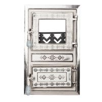 Usa soba monobloc cu geam nichelata TRADITIONAL HGT