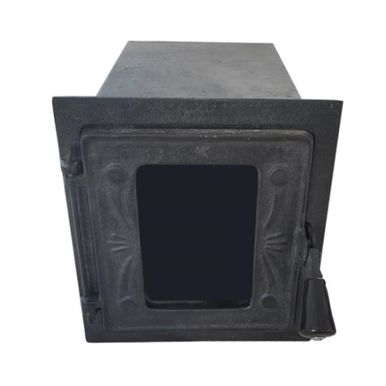 Cuptor soba mic cu sticla stanga negru FERRUM