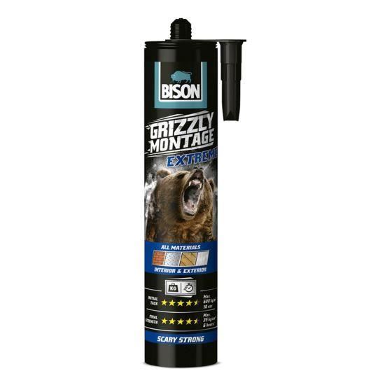 ADEZIV ALB MONTAJ EXTREM 435g GRIZZLY BISON