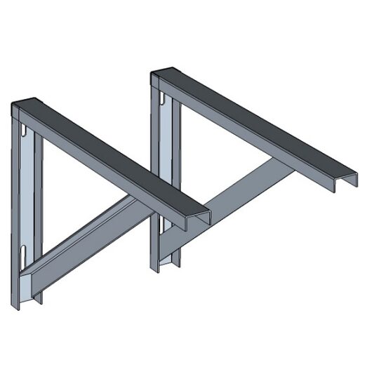 Consola fixare perete cos fum inox D180 DP NIKO