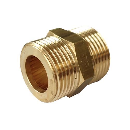 Niplu alama tub inox ondulat  1" 4710017  TIEMME