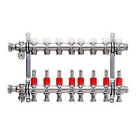 Distribuitor-colector inox 8 cai debitmetre pardoseala X-net KERMI
